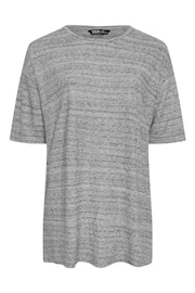 Yours Curve Grey Oversized Striped Top - Image 5 of 5