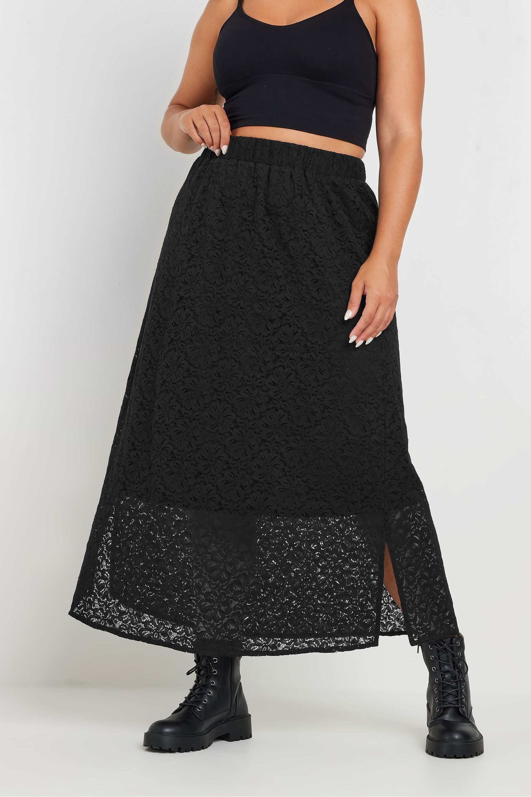 Buy Yours Curve Black Lace Skirt from Next New Zealand