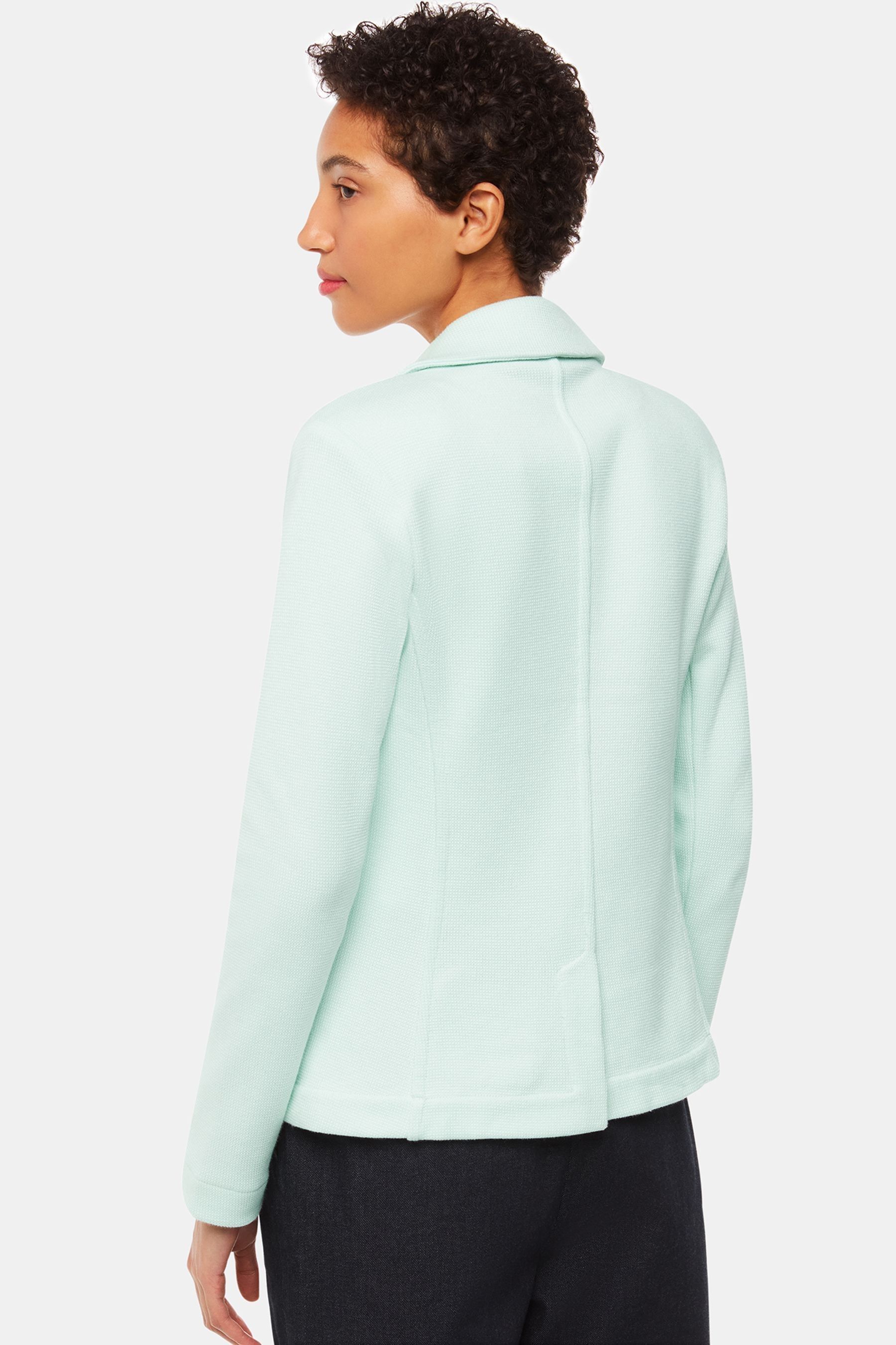 Whistles slim jersey jacket pink top