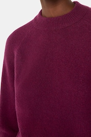 Whistles Red Wool Mix Side Split Knit Jumper - Image 4 of 5