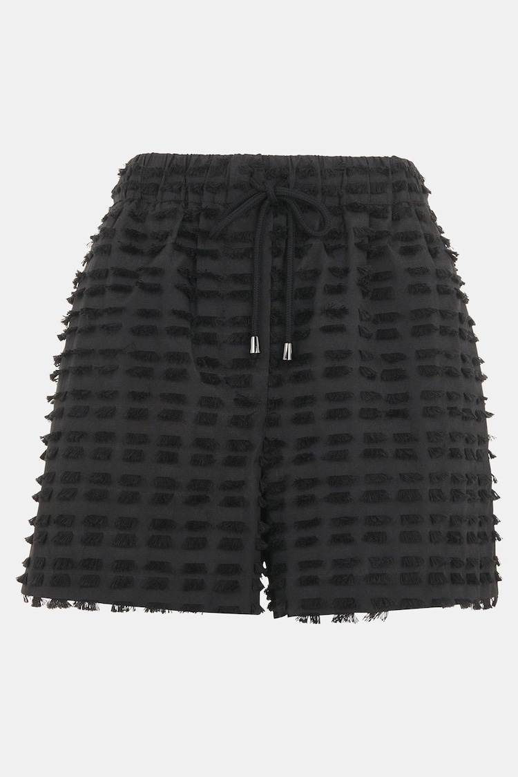 Whistles Black Cami Fringed Shorts - Image 5 of 5