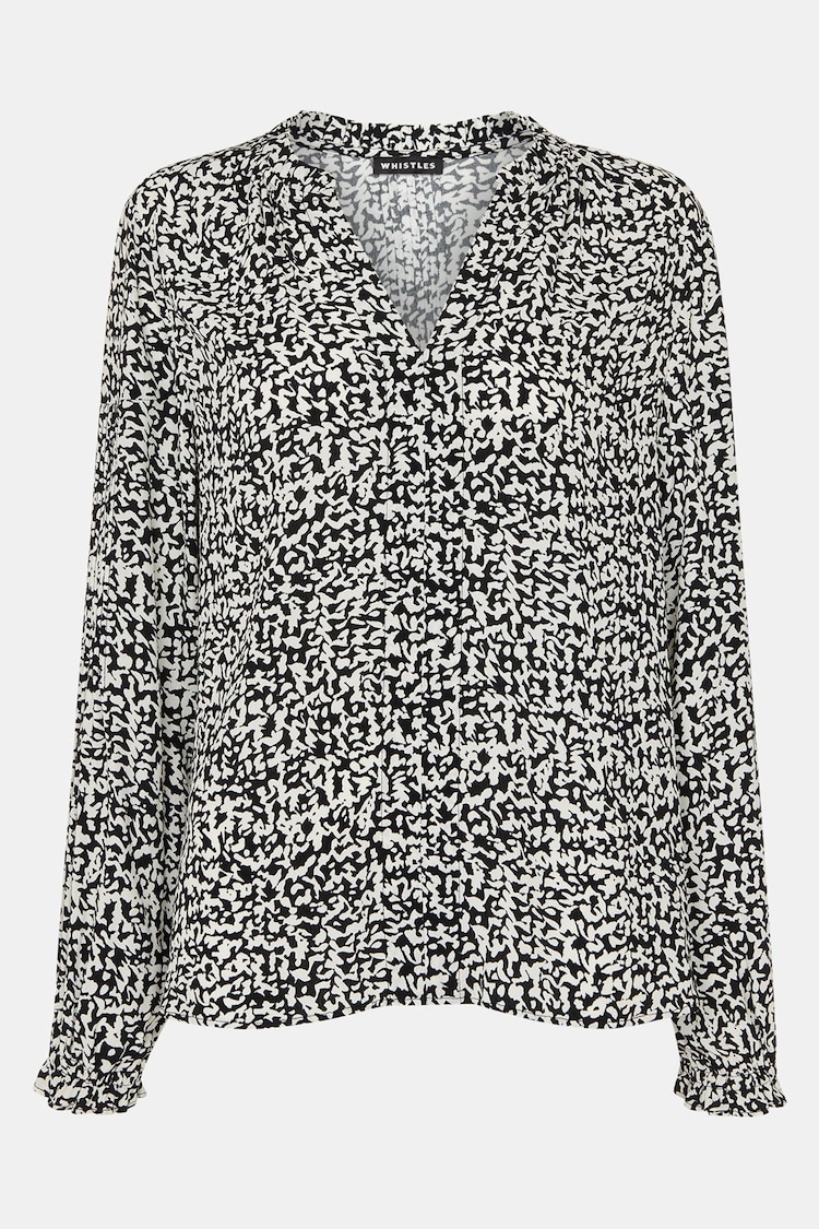 Whistles Black Scribble Print Blouse - Image 5 of 5