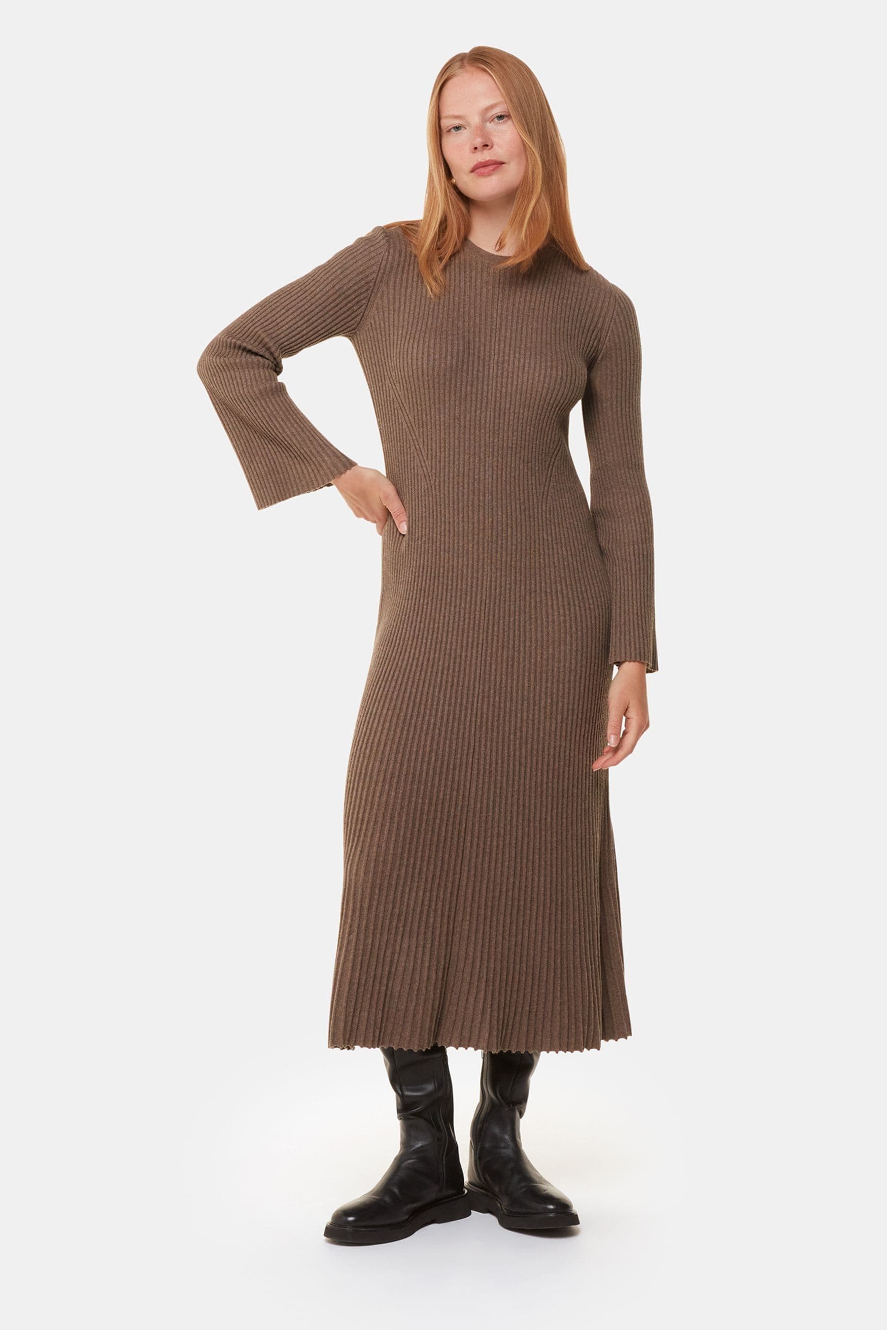 Buy Whistles Nude Willow Ribbed Knit Dress from Next Luxembourg