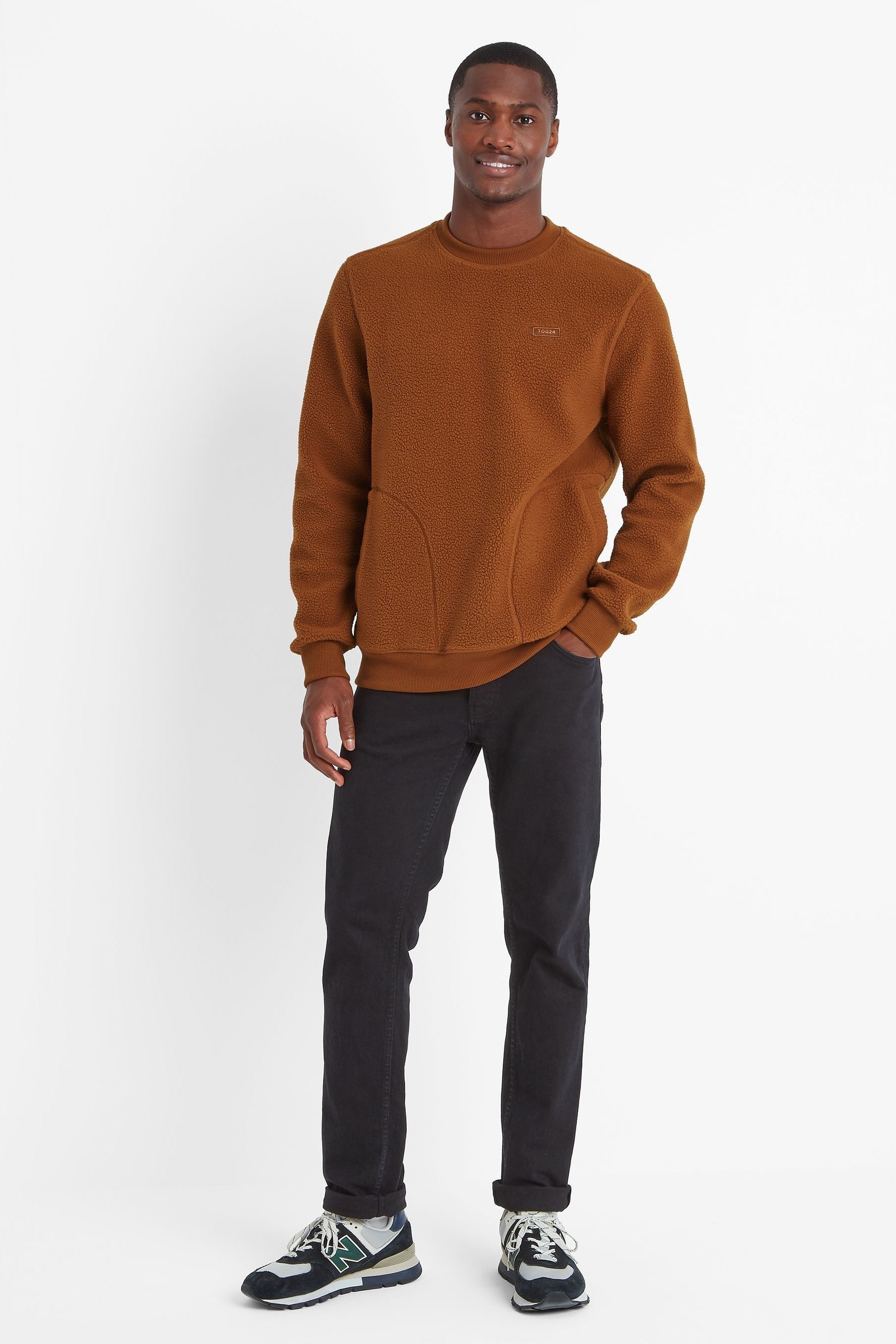 Buy Tog 24 Brown Todd Mens Sherpa Sweat Petrol Jumper from the Next UK online shop