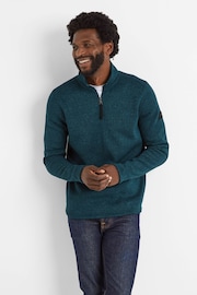 Tog 24 Green Mens Pearson Knitlook Zipneck Fleece - Image 2 of 6