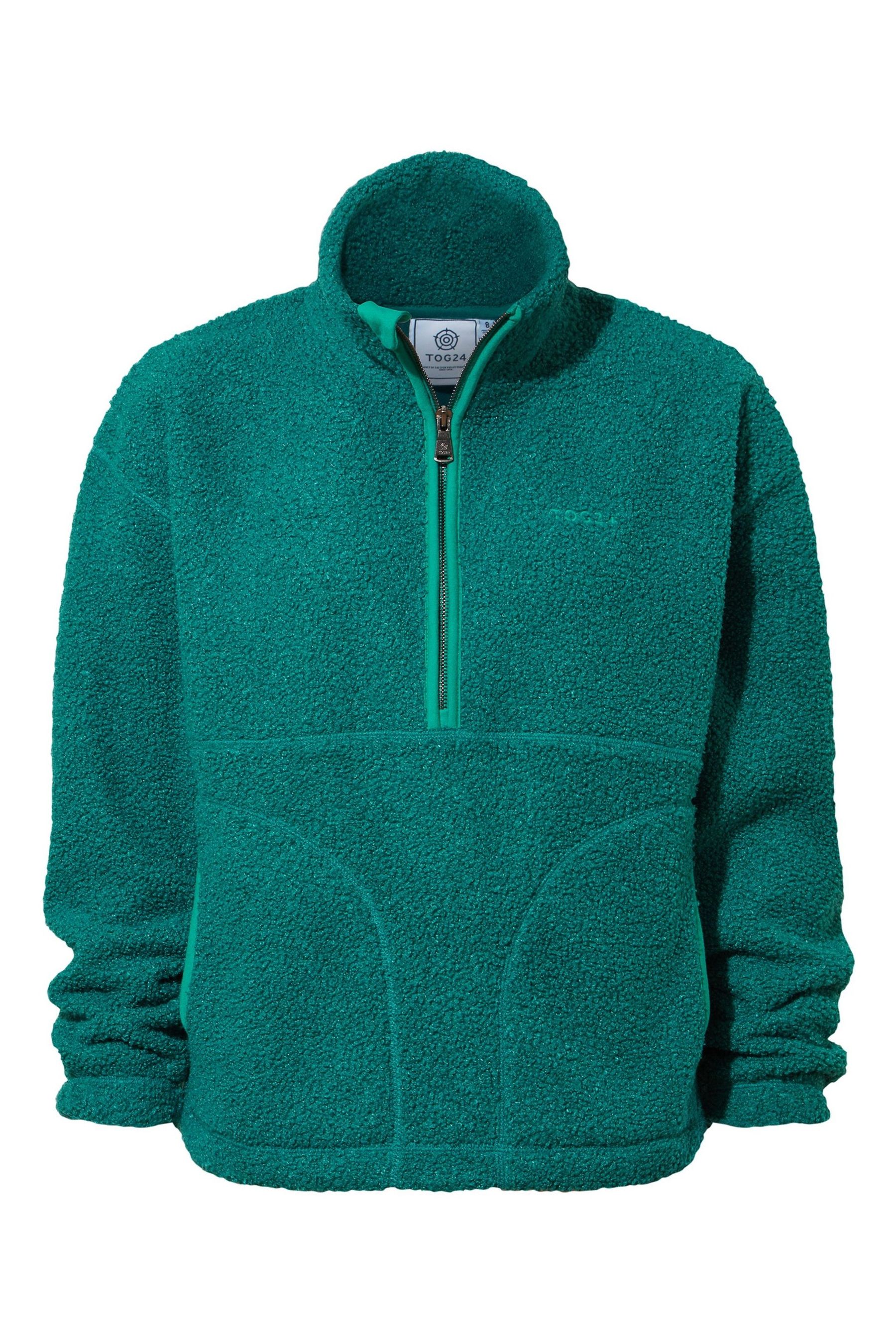 Buy Tog 24 Blue Vance Womens Sherpa Zip Neck Jumper from Next Ireland