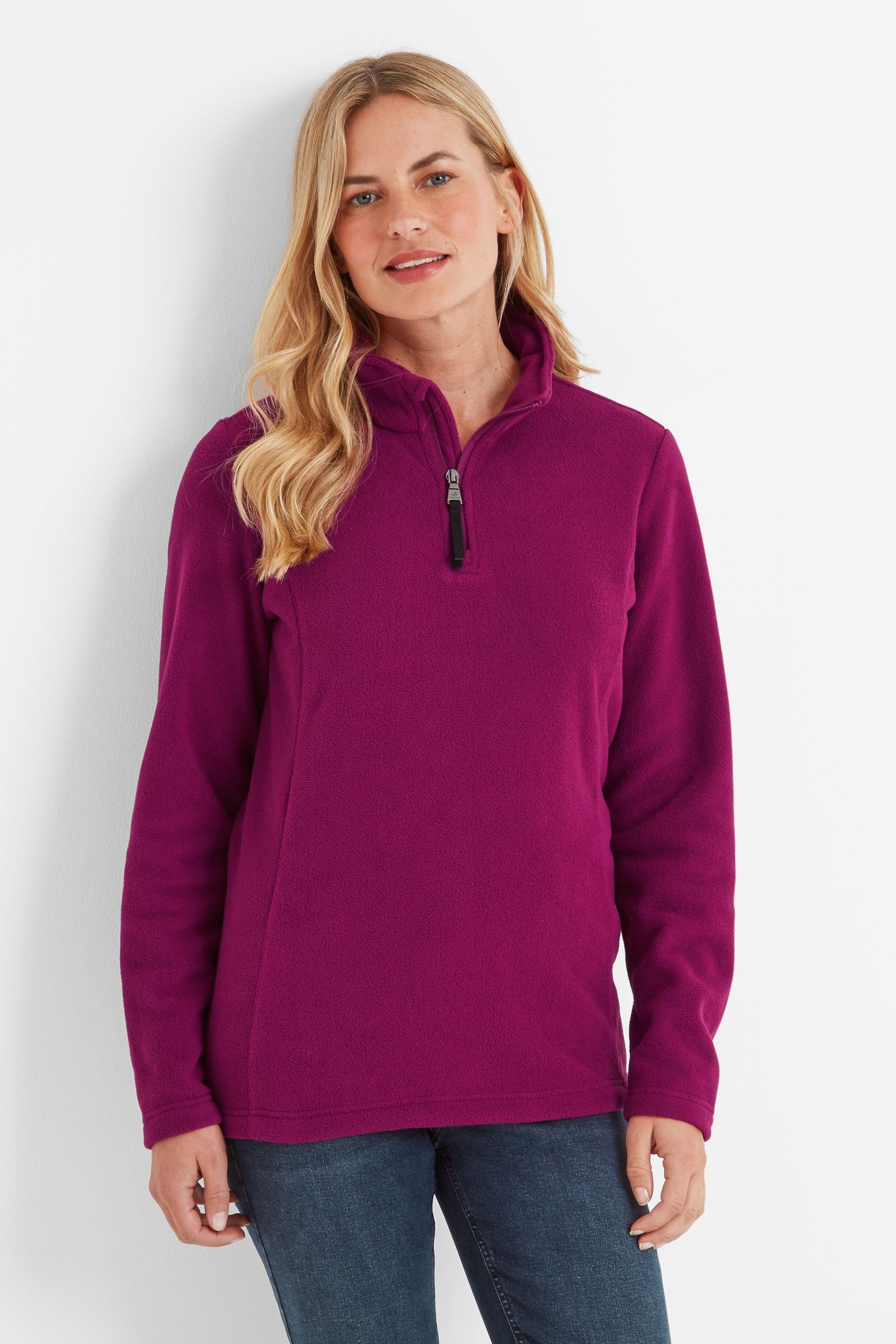 Buy Tog 24 Purple Revive Fleece Zip Neck Jumper from the Next UK online shop