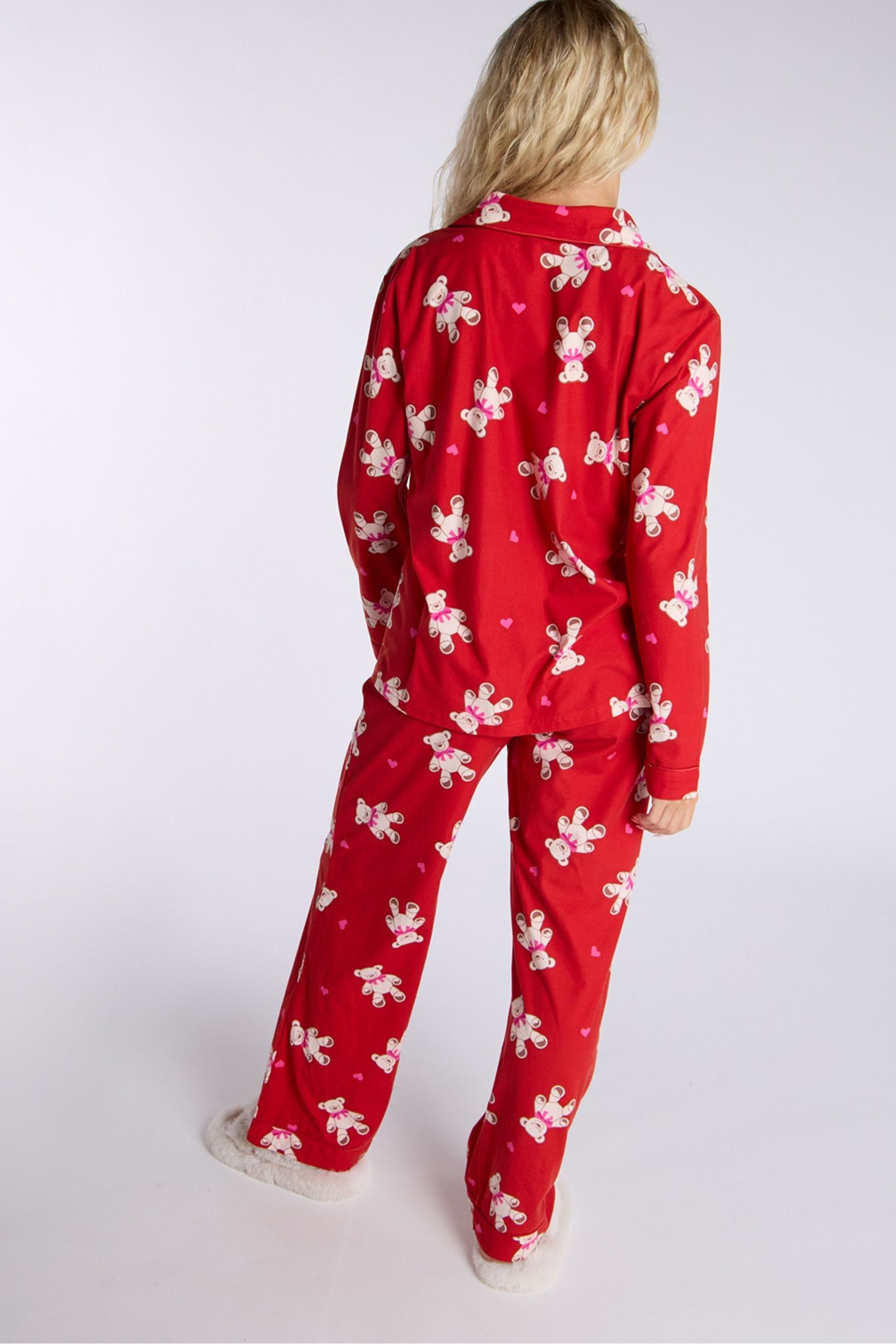 Buy Boux Avenue Pink Heart Fleece Pyjamas In A Bag from Next Malta