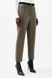 French Connection Green Crolenda PU Trousers - Image 3 of 4