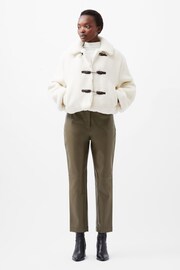 French Connection Cream Alex Faux Fur Jacket - Image 1 of 4