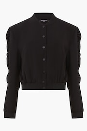 French Connection Harrie Suiting Bomber Black Jacket - Image 4 of 4