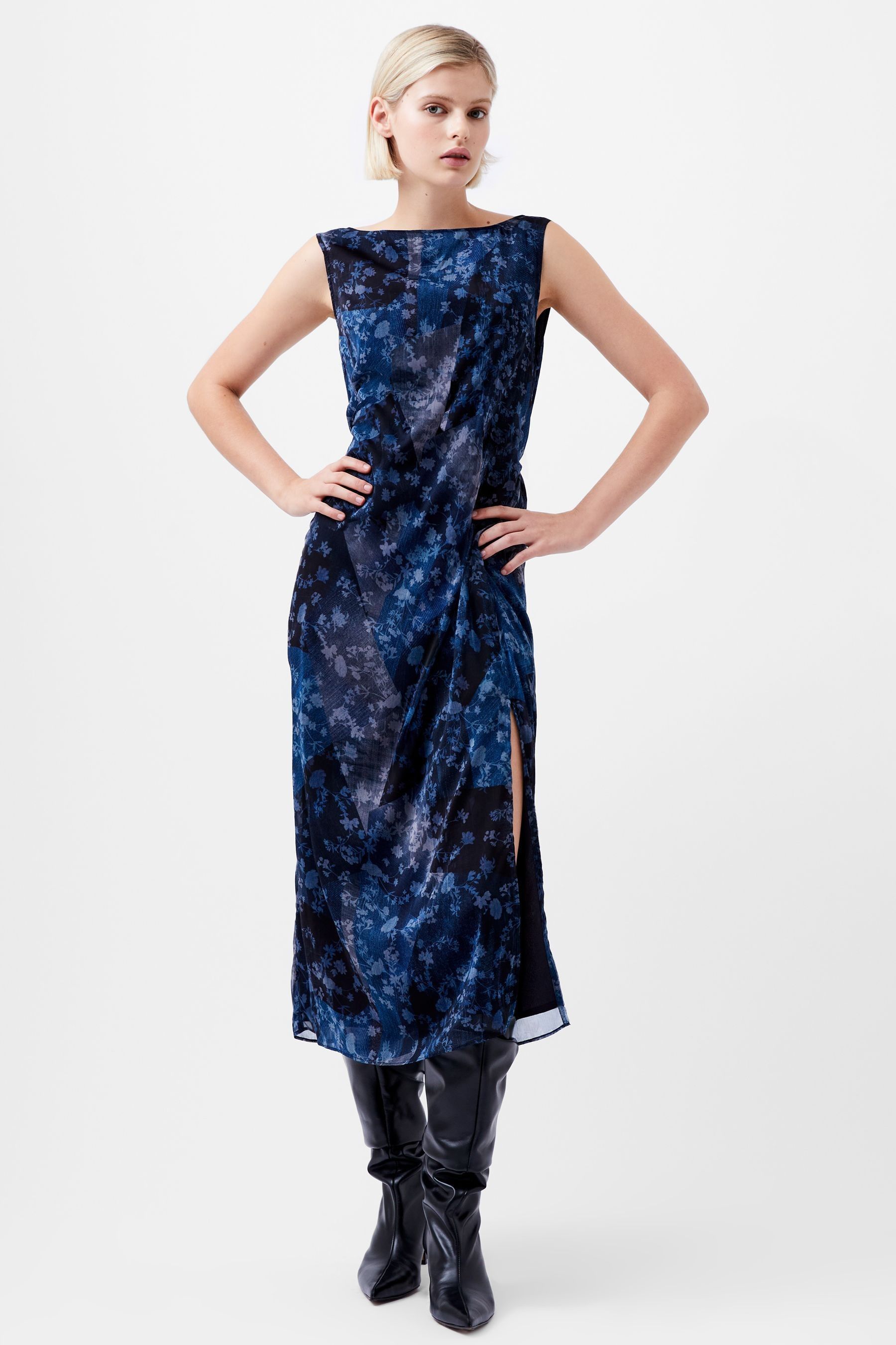 French connection blue maxi dress cheap