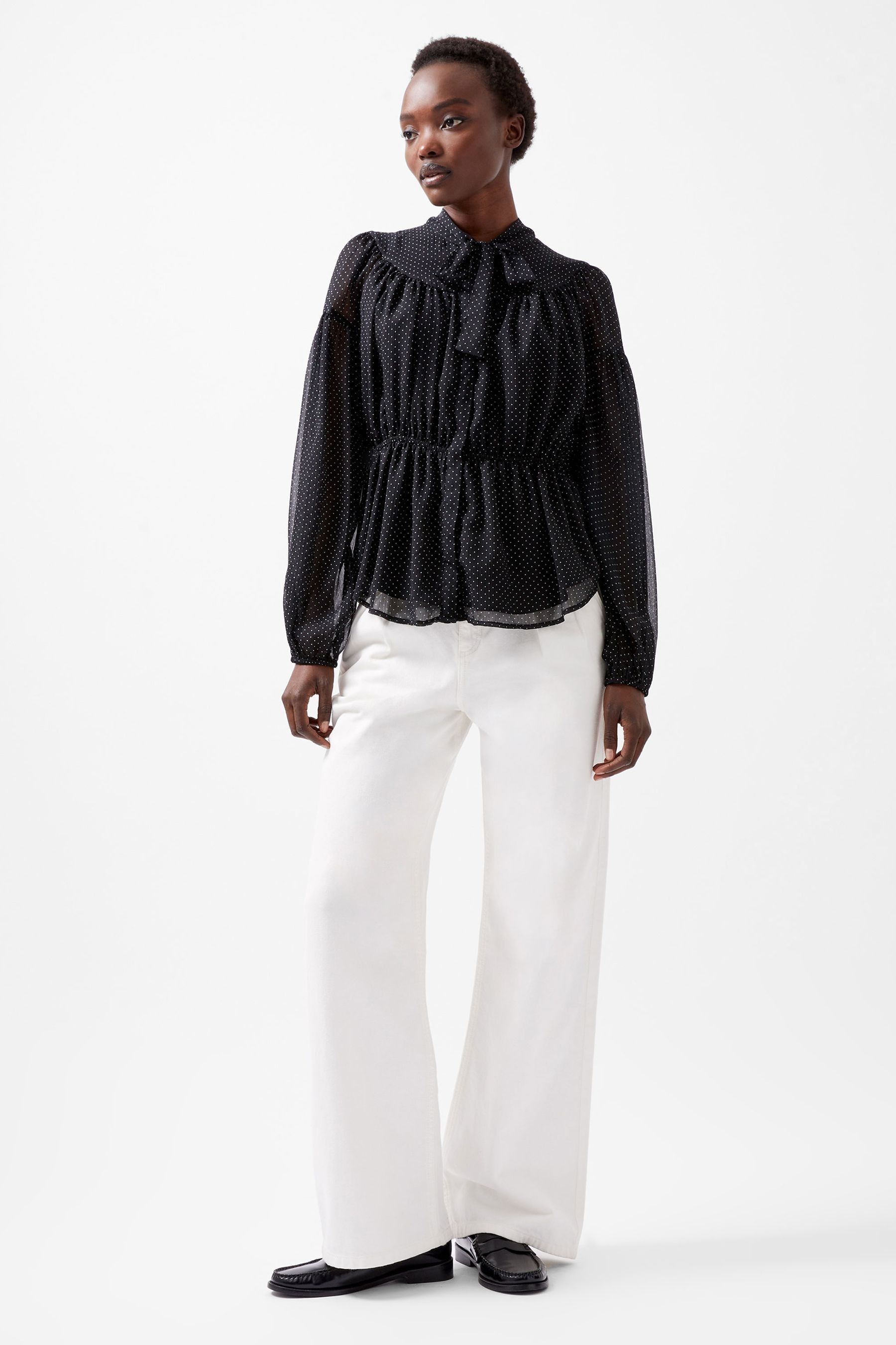 Fitted chiffon blouse new arrivals
