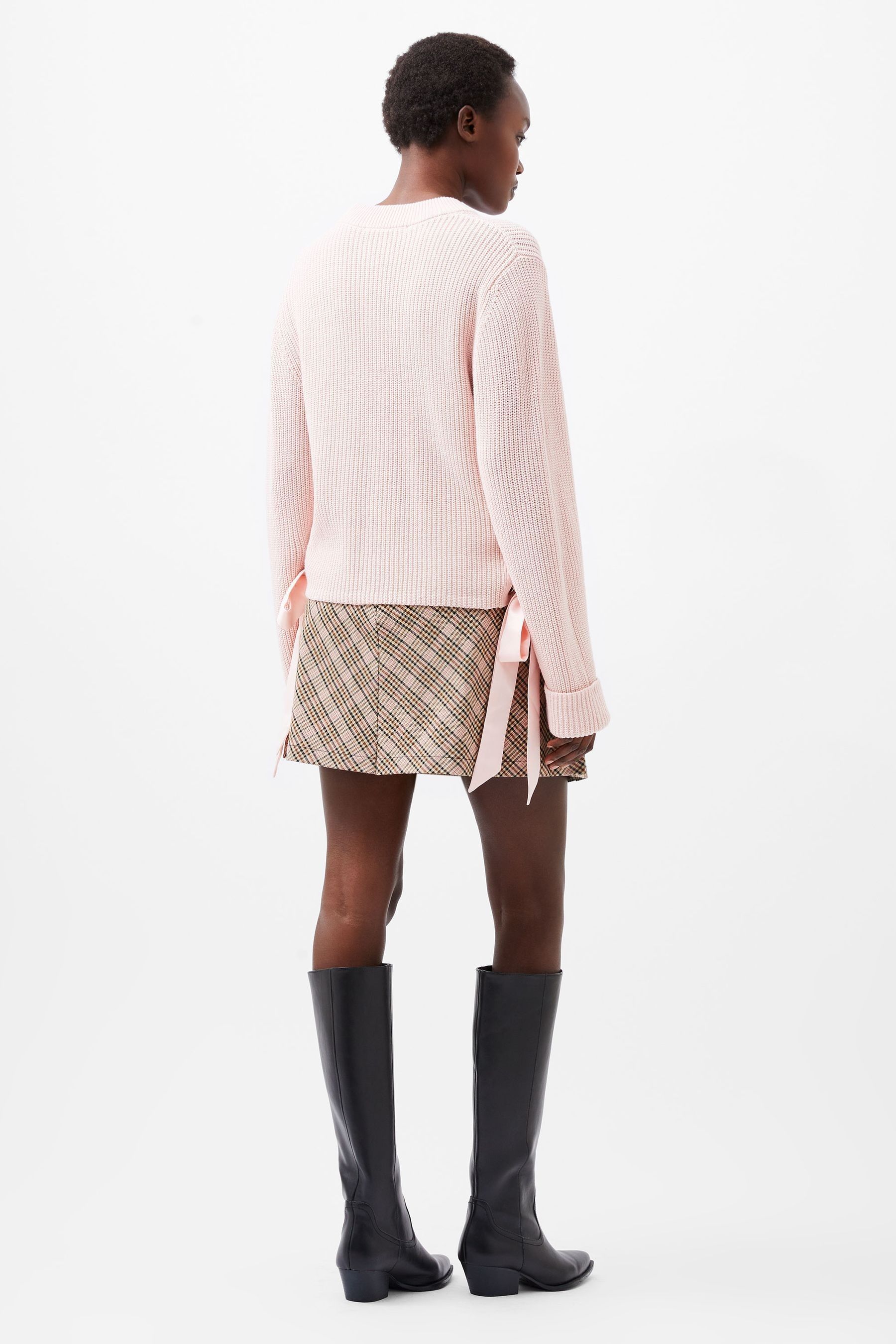 French Connection Pink Kaila Tie Detail Jumper