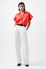 French Connection Red Sindey Cotton Short Sleeve Blouses - Image 1 of 4