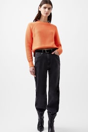 French Connection Lily Orange Mozart Crew Jumper - Image 1 of 4