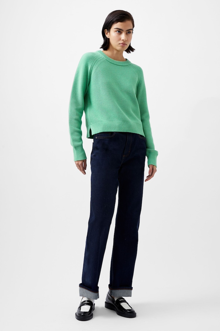 French Connection Lily Green Mozart Crew Neck Jumper - Image 1 of 4