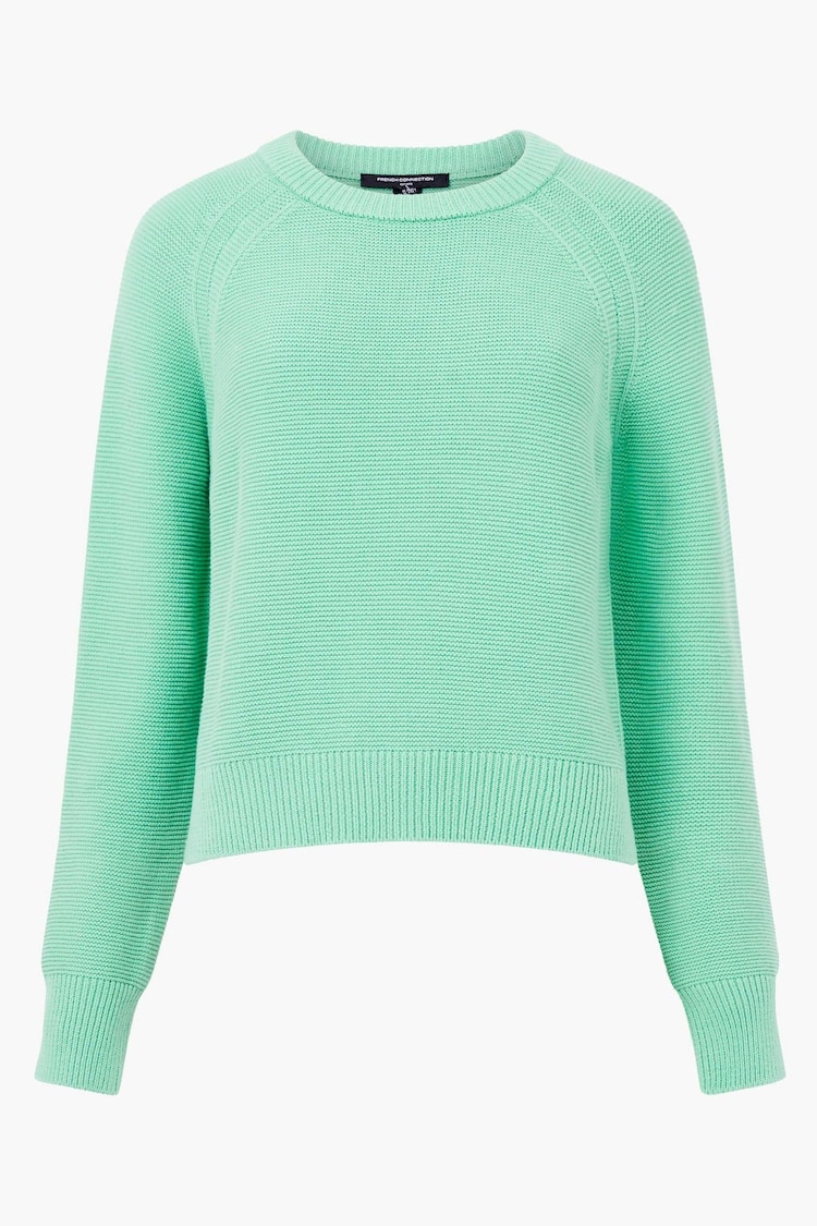 French Connection Lily Green Mozart Crew Neck Jumper - Image 4 of 4