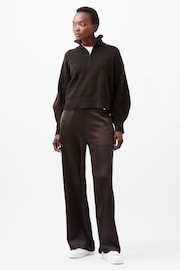 French Connection Brown Lightweight Vhari Half Zip Jumper - Image 1 of 4