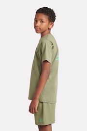 New Balance Green Boys Athletics AOP Logo T-Shirt - Image 4 of 9