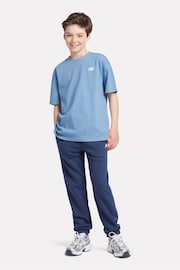 New Balance Blue Small Boys Logo 100% Cotton T-Shirt - Image 5 of 6