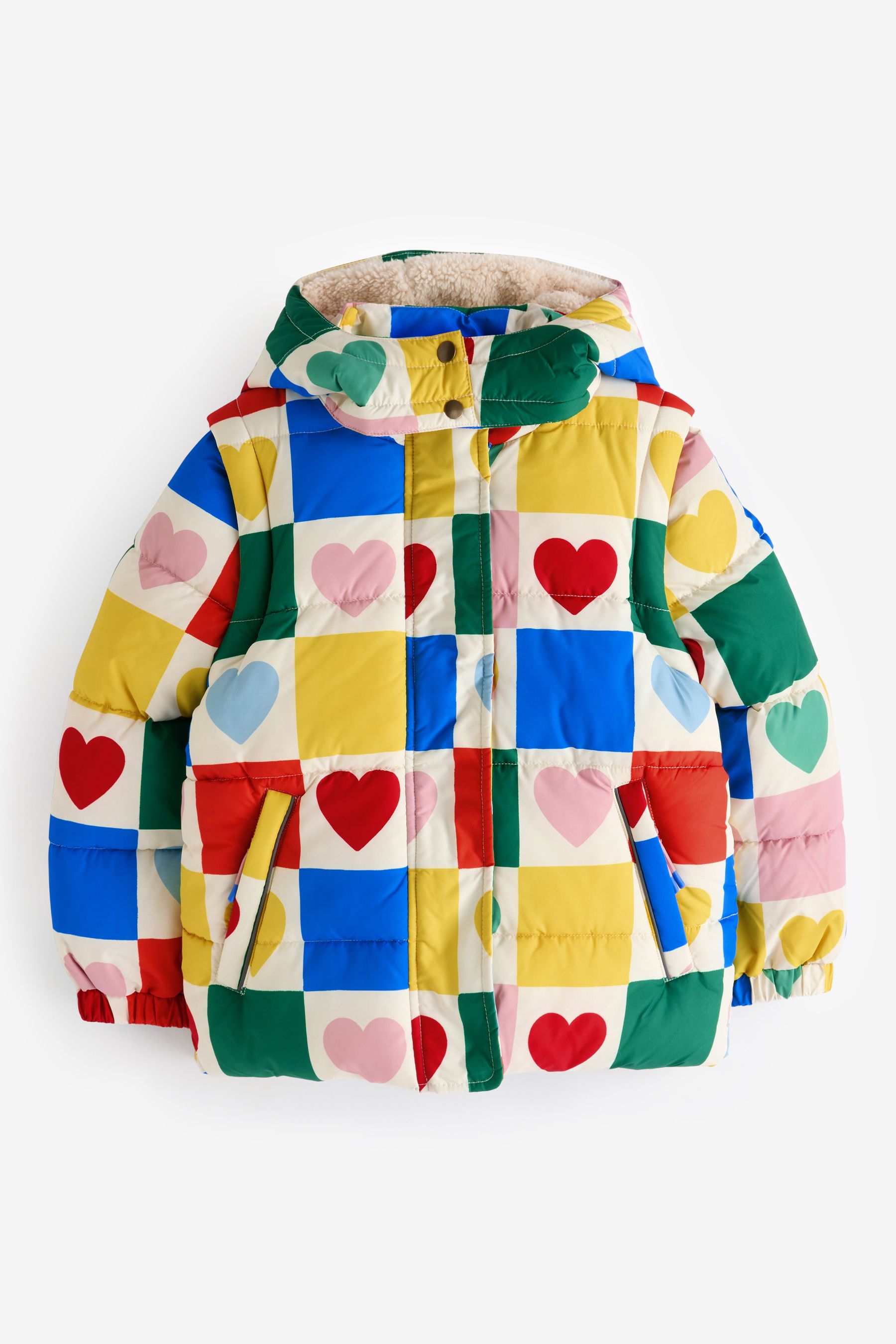 Boden Blue 2 in 1 Padded Coat 910years Girls