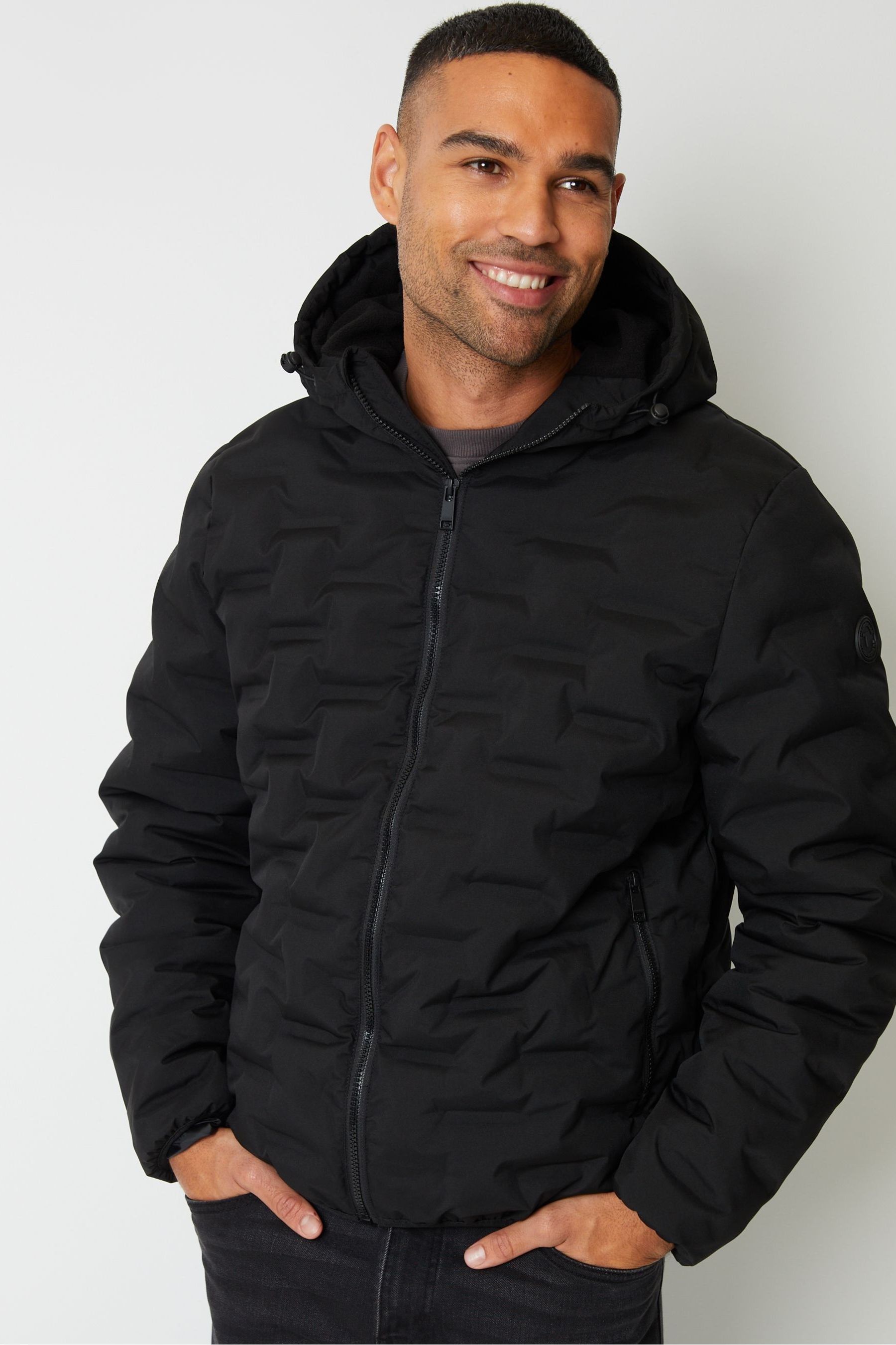 Threadbare hooded puffer jacket clearance