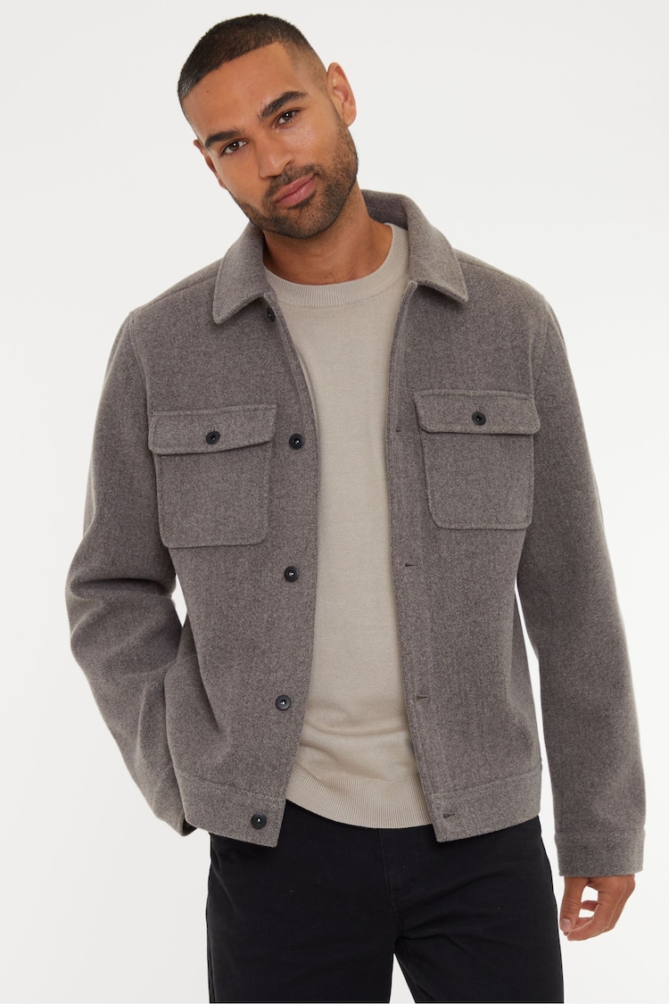 Buy Threadbare Neutral Brushed Button Up Shacket from the Next UK ...