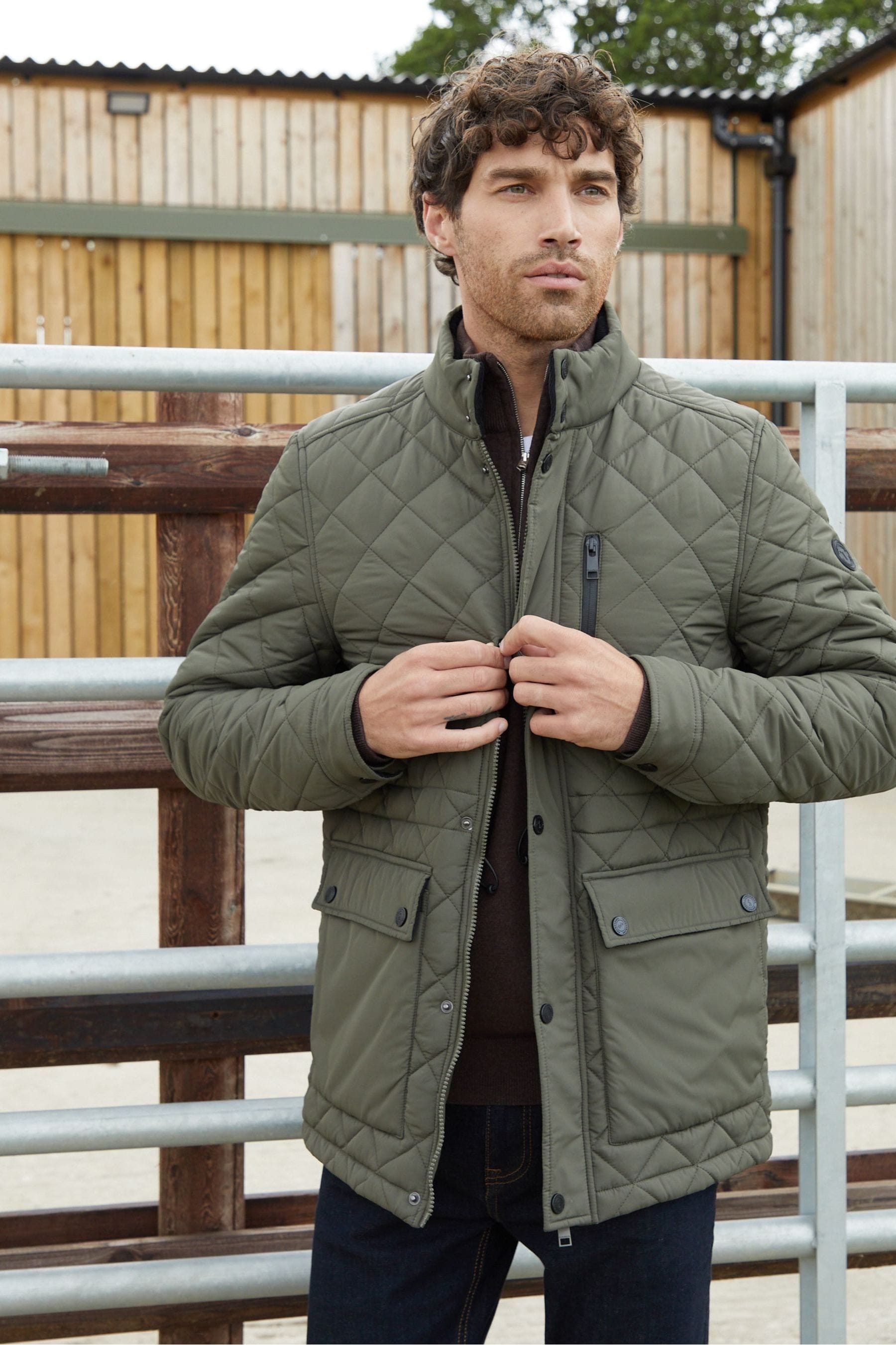 Buy Threadbare khaki Green Long Sleeve Textured Knitted Jackets from the Next UK online shop