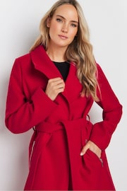 Long Tall Sally Red Wrap Coat - Image 4 of 5