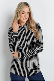 Long Tall Sally Black Stripe Long Sleeve Shirt - Image 2 of 5