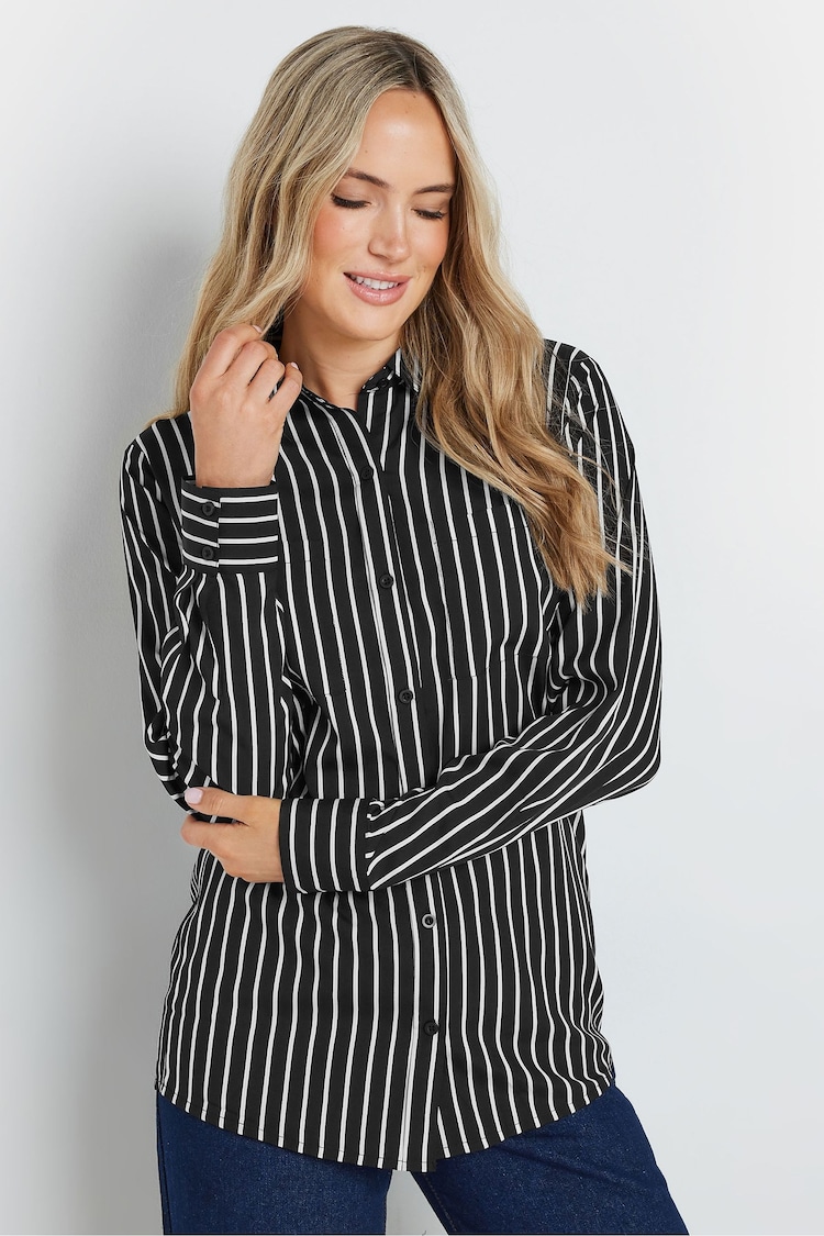 Long Tall Sally Black Stripe Long Sleeve Shirt - Image 2 of 5