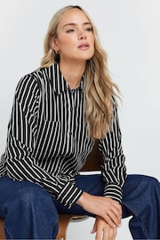 Long Tall Sally Black Stripe Long Sleeve Shirt - Image 5 of 5