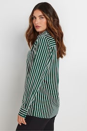 Long Tall Sally Green Stripe Long Sleeve Shirt - Image 3 of 5