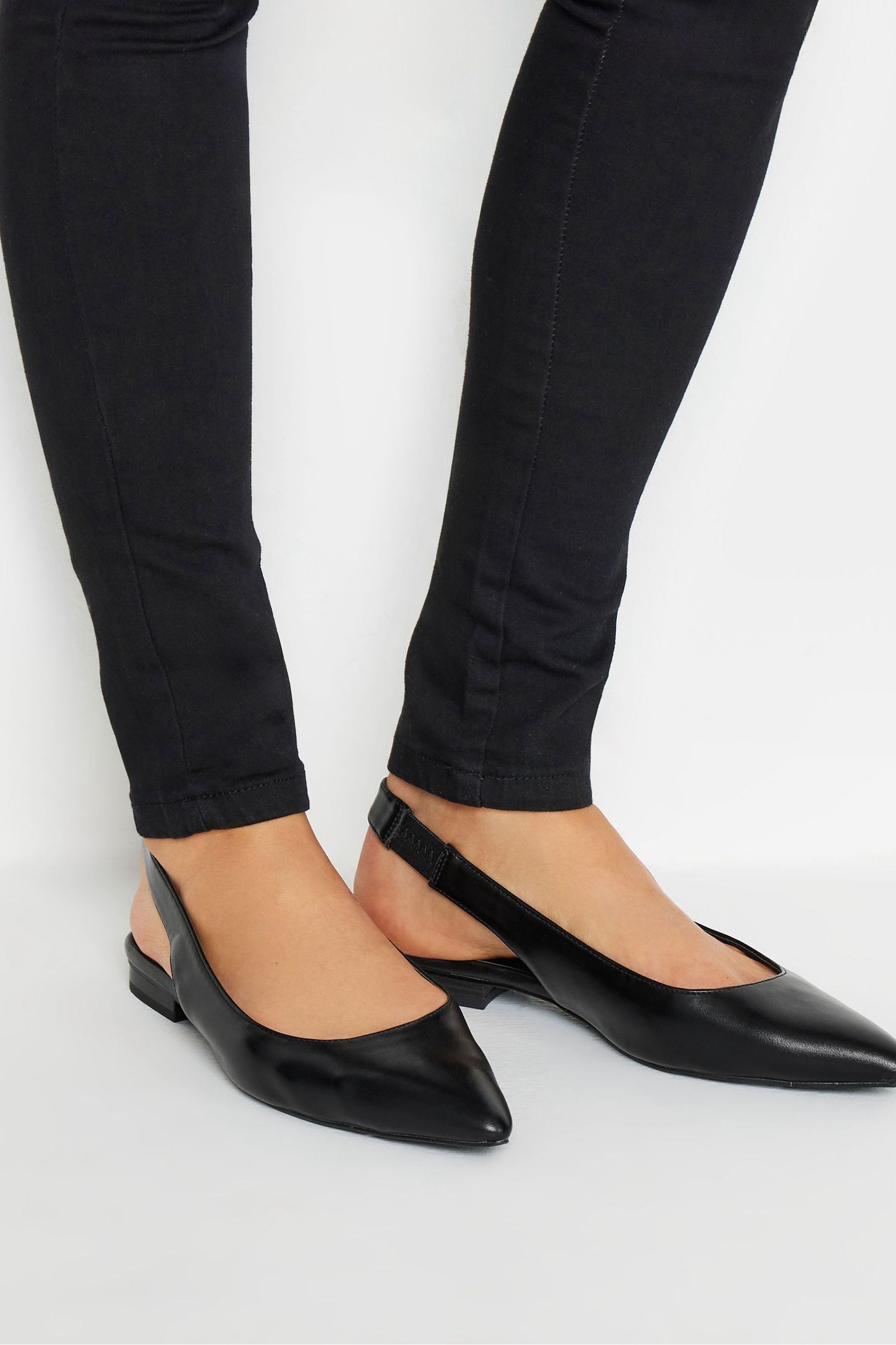 Black flat sling back shoes new arrivals