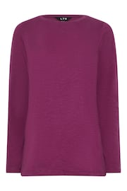 Long Tall Sally Purple Scoop Neck T-Shirts 2 Pack - Image 7 of 8