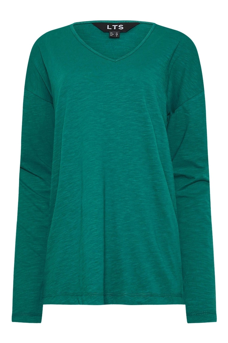 Long Tall Sally Green Long Sleeve V-Neck T-Shirt - Image 5 of 5