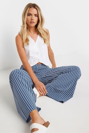 PixieGirl Petite Blue Stripe Wide Leg Trousers - Image 2 of 6