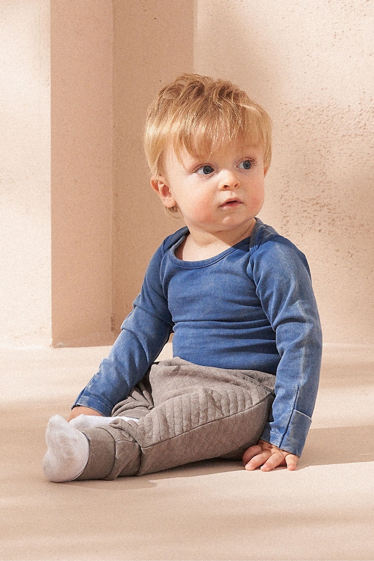 Angel & Rocket Grey Archie Washed Bodysuit And Textured Joggers Set - Image 3 of 3