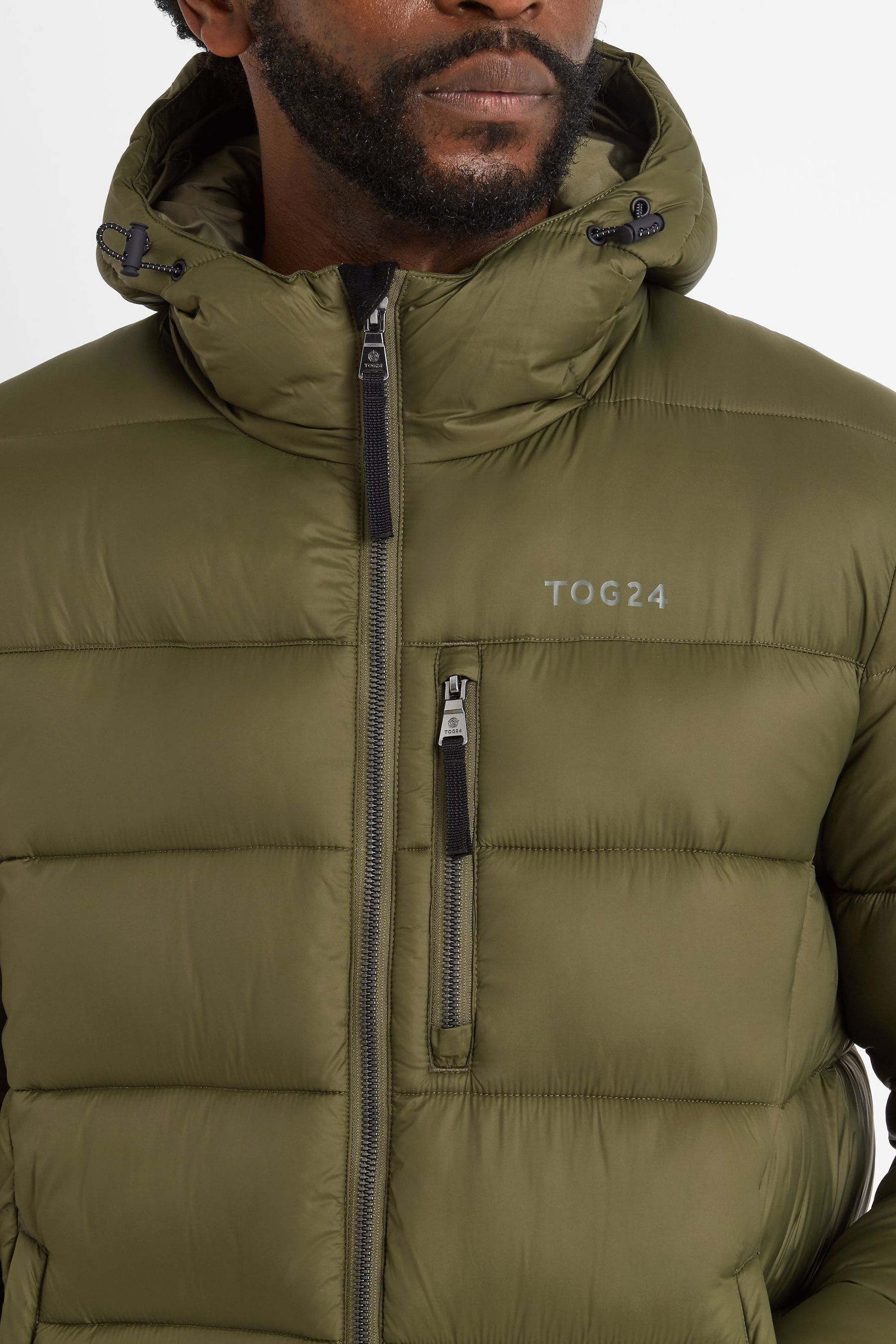 Buy Tog 24 Green Mens Barnby Long Padded Jacket from Next Luxembourg