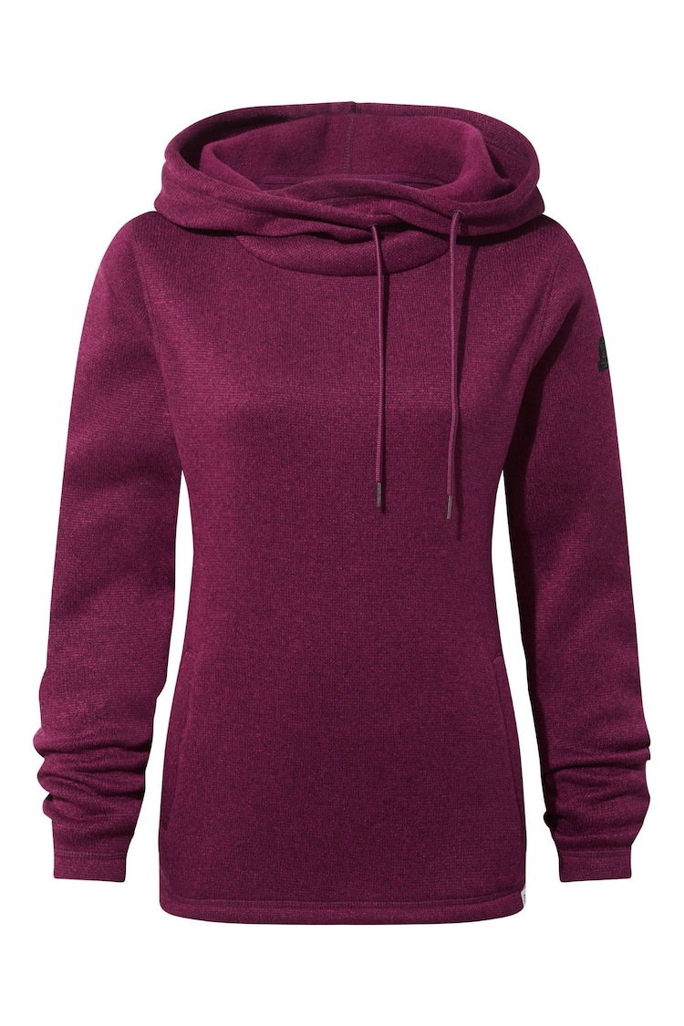 Tog 24 Purple Womens Acer Knitlook Fleece Hoodie - Image 5 of 5