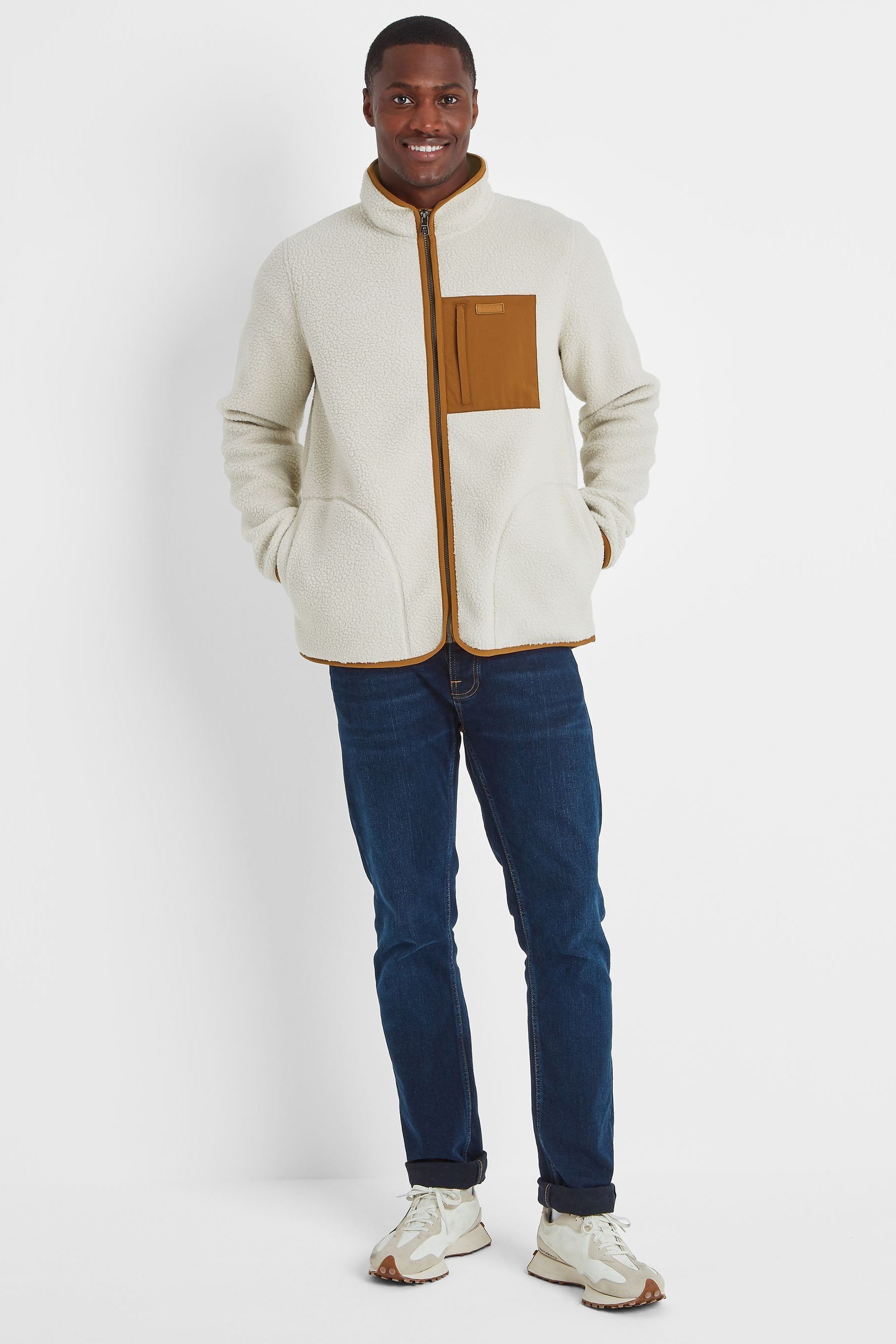 Tog 24 White Mens Cameron Sherpa Fleece