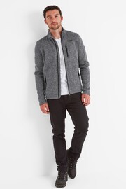 Tog 24 Grey Mens Cresswell Knitlook Fleece Jacket - Image 1 of 7