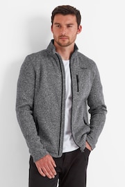 Tog 24 Grey Mens Cresswell Knitlook Fleece Jacket - Image 2 of 7