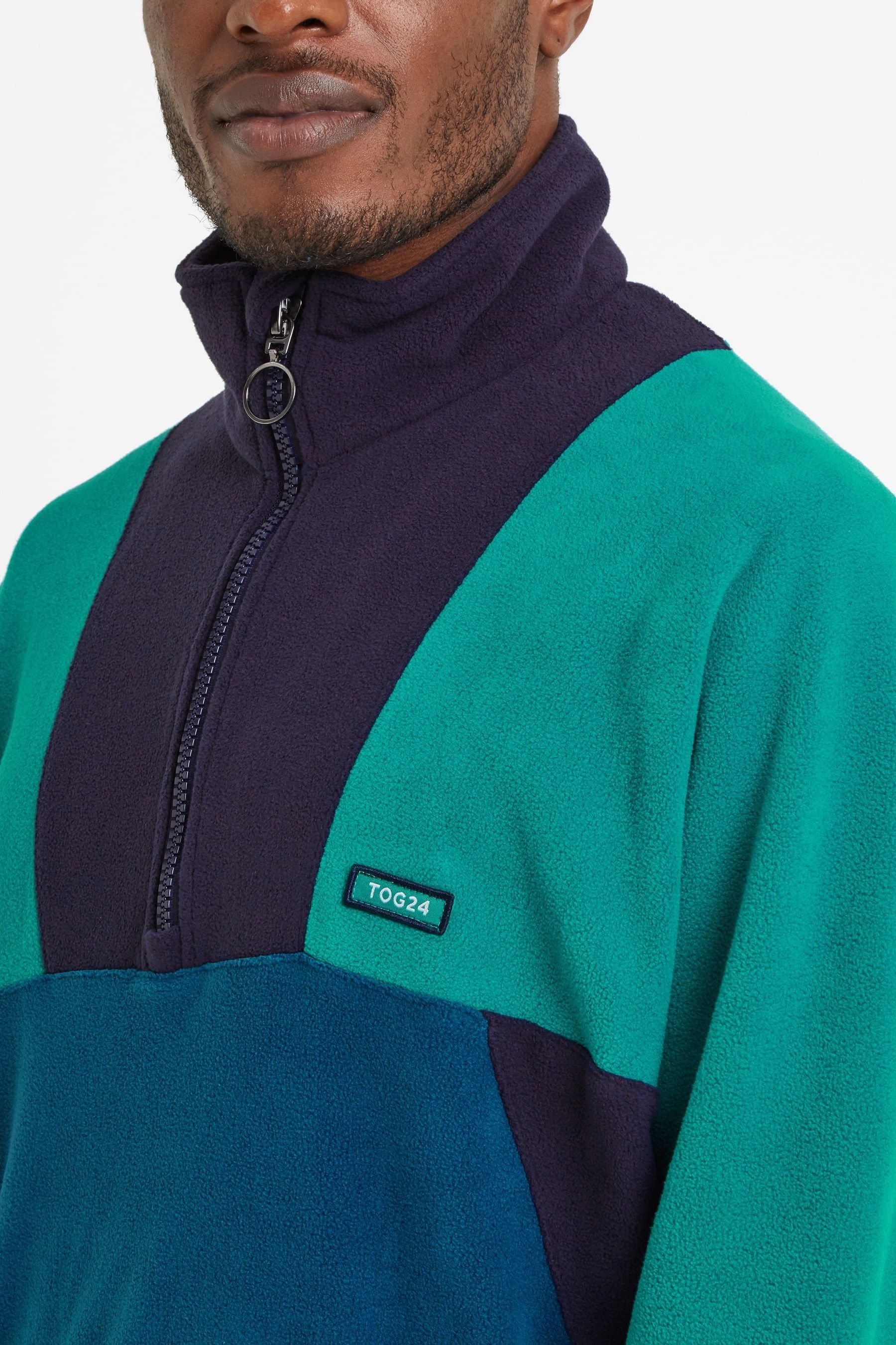 Buy Tog 24 Blue Aztec Style Mens Fleece Jacket from Next Ireland