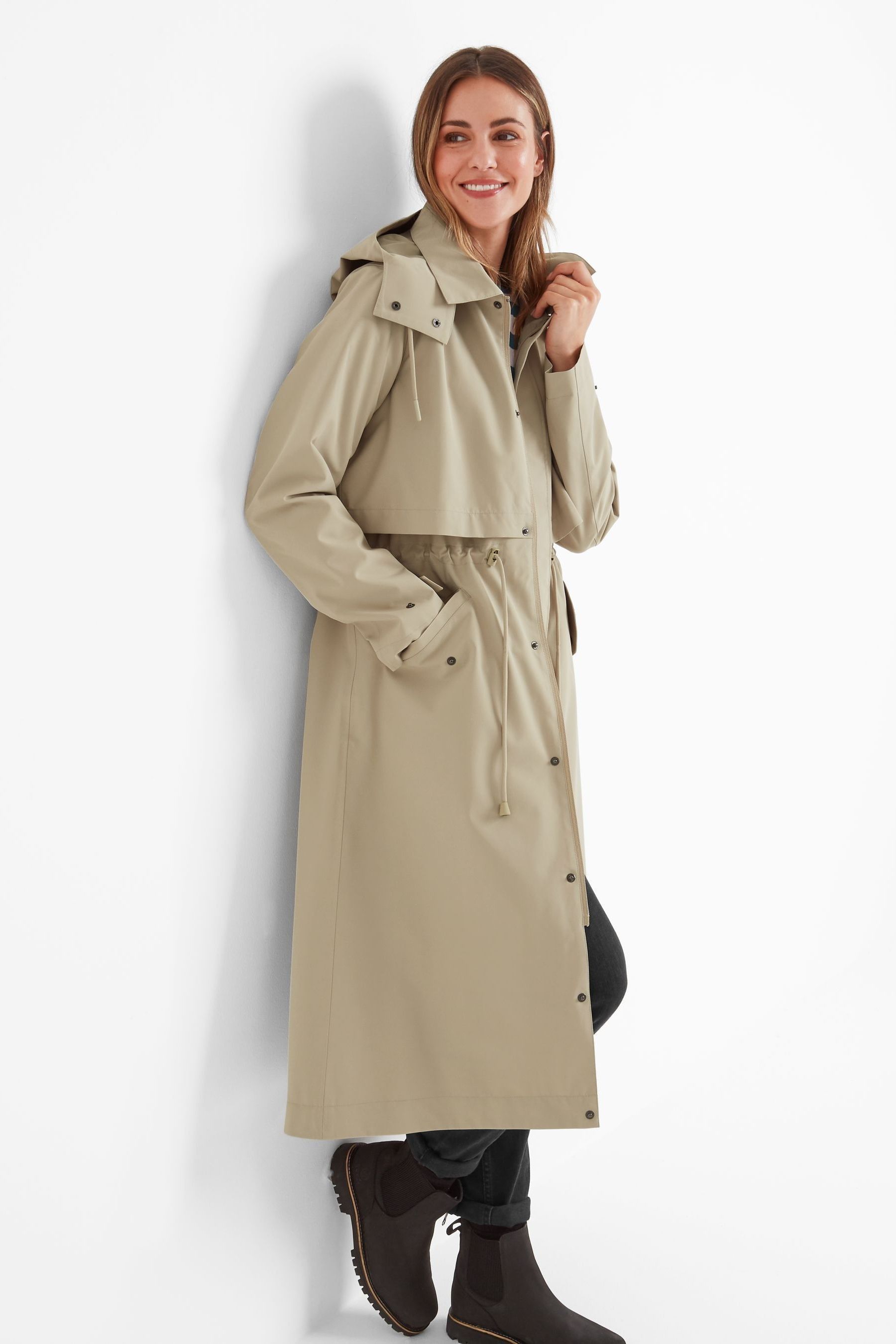 Womens cream raincoat new arrivals