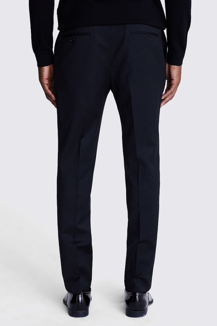 MOSS Black Slim Fit Dress Trousers - Image 2 of 3