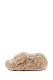 Totes Brown Ladies Novelty Dog Slippers - Image 5 of 5