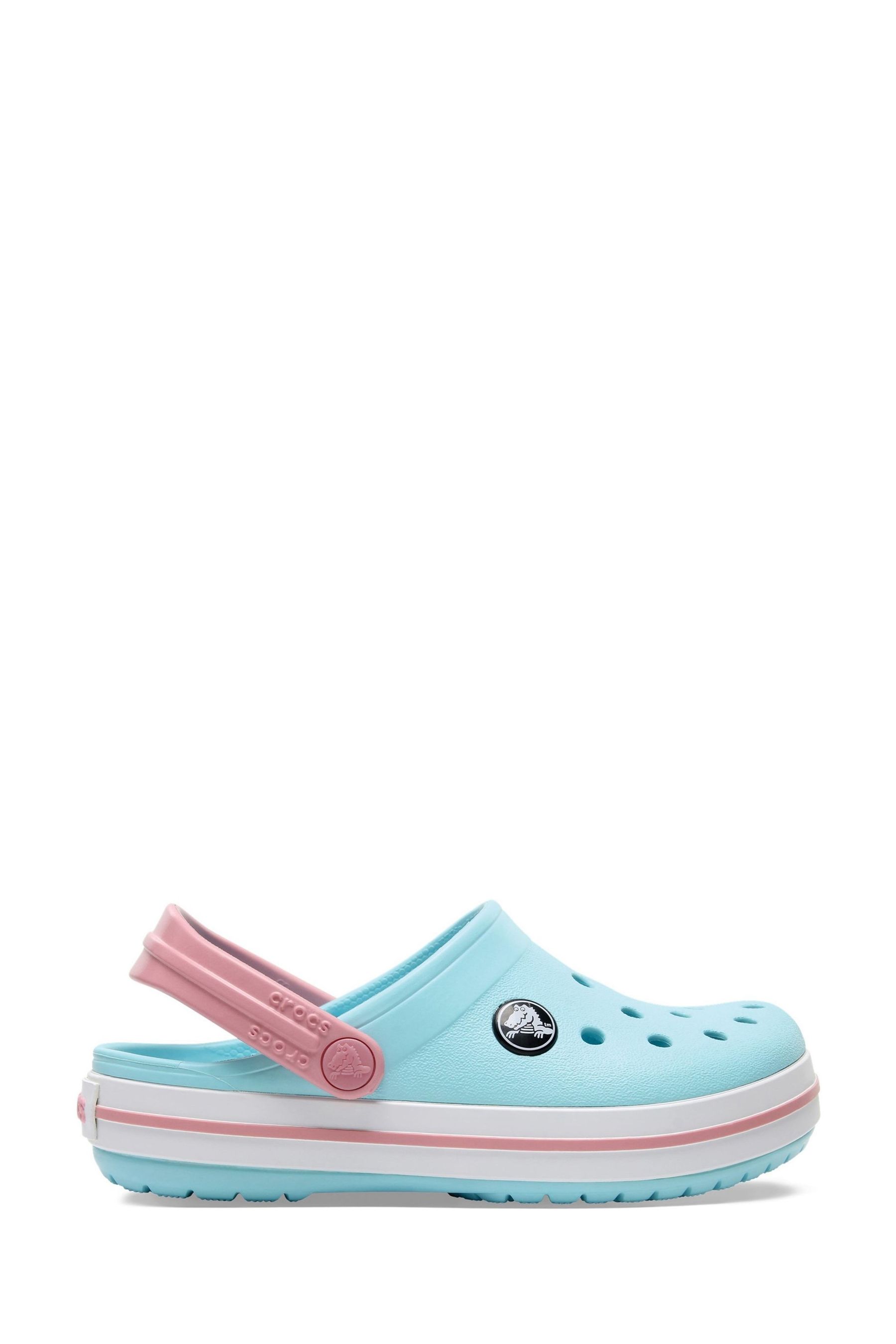 Crocs Kids Crocband Clog Ice Blue White J2