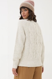 FatFace Ivory Cali Cable Jumper - Image 3 of 6